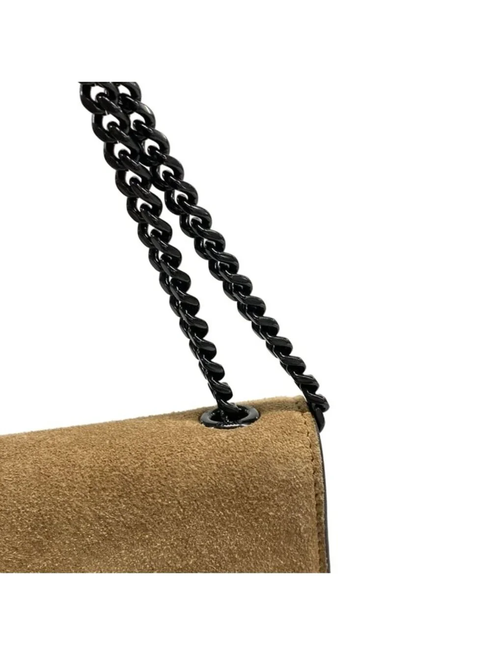 Saint Laurent Paris Shoulder Bag Kate Medium Black Brown Chain Leather